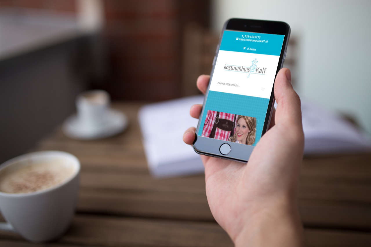 Schermafbeelding website op smartphone