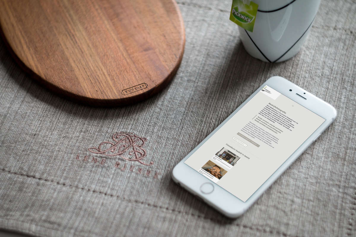 Schermafbeelding website op smartphone