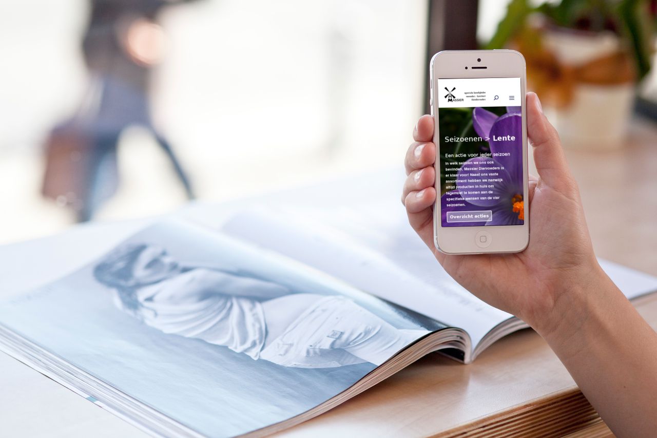 Schermafbeelding website op smartphone
