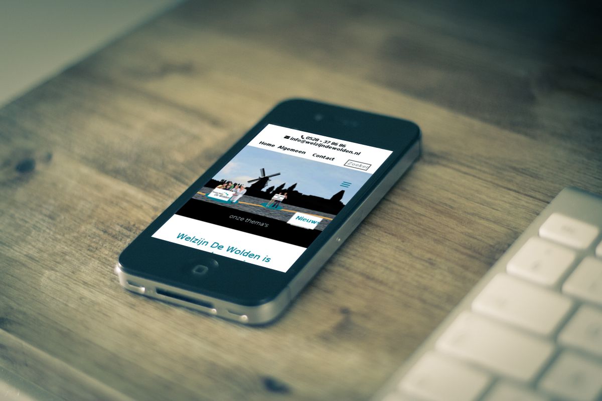 Schermafbeelding website op smartphone